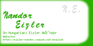 nandor eizler business card